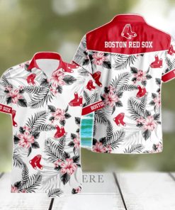 Boston Red Sox Tropical Floral Logo Hawaiian Shirt