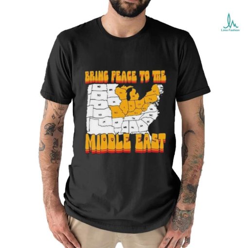 Bring Peace To The Middle East Usa Map T shirt