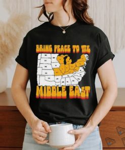 Bring Peace To The Middle East Usa Map T shirt