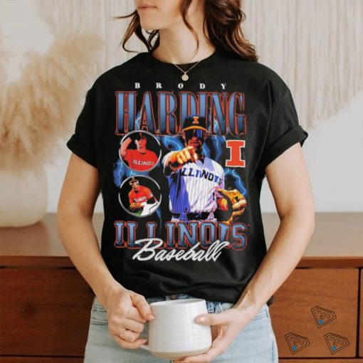 Brody Harding Illinois Baseball Bootleg T shirt