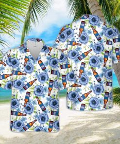 Bud Light Bottle Floral Hawaiian Shirt