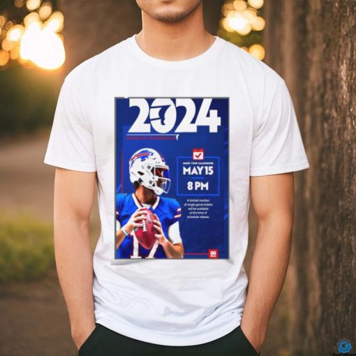 Buffalo Bills 2024 Season Schedule Poster Shirt