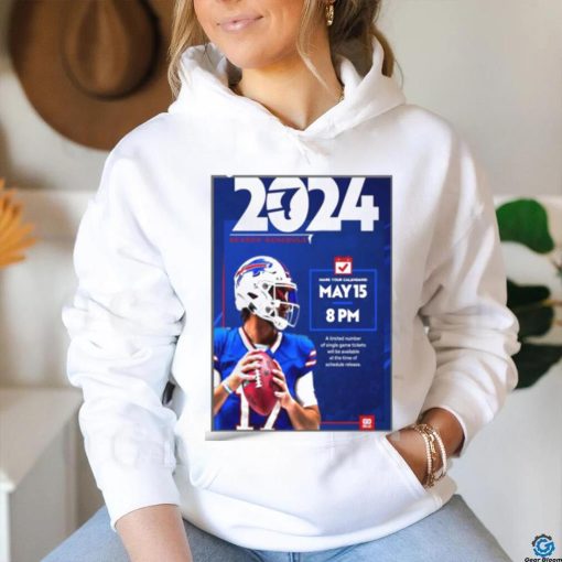 Buffalo Bills 2024 Season Schedule Poster Shirt