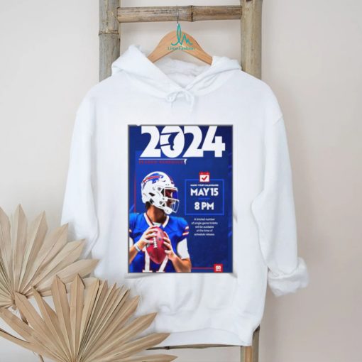 Buffalo Bills 2024 Season Schedule Poster Shirt