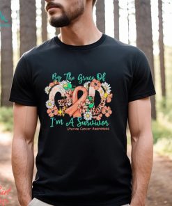 By The Grace Of God I’m A Survivor Uterine Cancer Awareness T Shirt