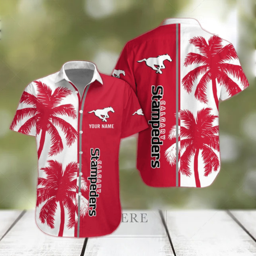 Calgary Stampeders CFL Tropical Hawaiian Shirt Calgary Stampeders CFL Tropical Hawaiian Shirt