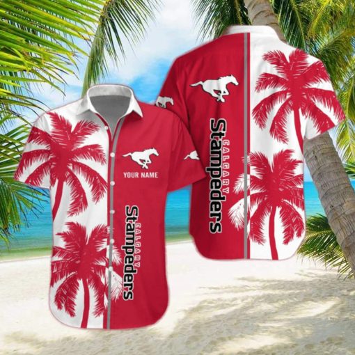 Calgary Stampeders CFL Tropical Hawaiian Shirt