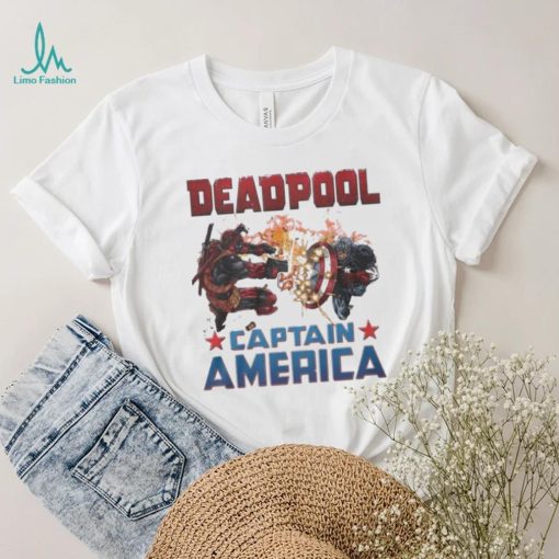 Captain America X Marvel Deadpool Wolverine Shirt