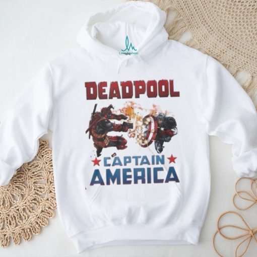 Captain America X Marvel Deadpool Wolverine shirt