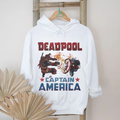 Captain America X Marvel Deadpool Wolverine shirt