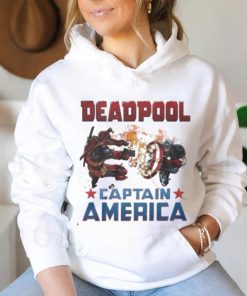 Captain America X Marvel Deadpool Wolverine shirt