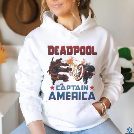 Captain America X Marvel Deadpool Wolverine shirt