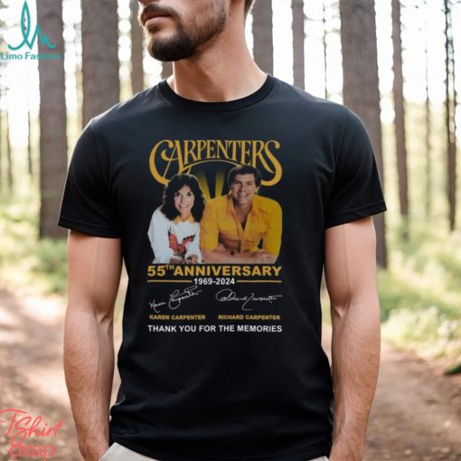 Carpenters 55th Anniversary 1969 2024 Thank You For The Memories T Shirt