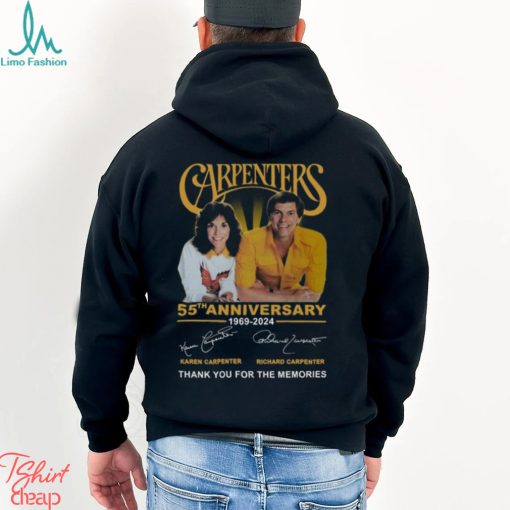 Carpenters 55th Anniversary 1969 2024 Thank You For The Memories T Shirt