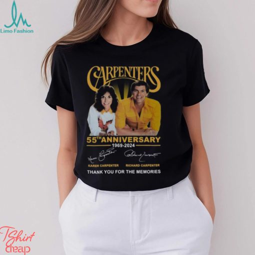 Carpenters 55th Anniversary 1969 2024 Thank You For The Memories T Shirt