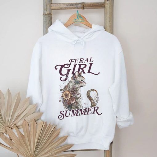 Cat feral girl summer shirt