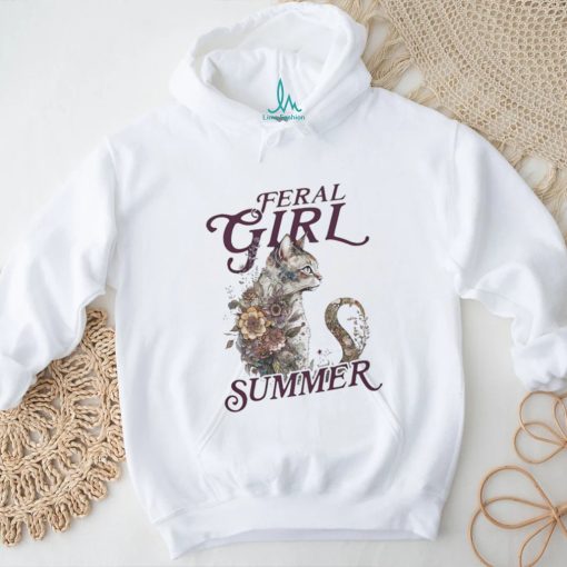 Cat feral girl summer shirt