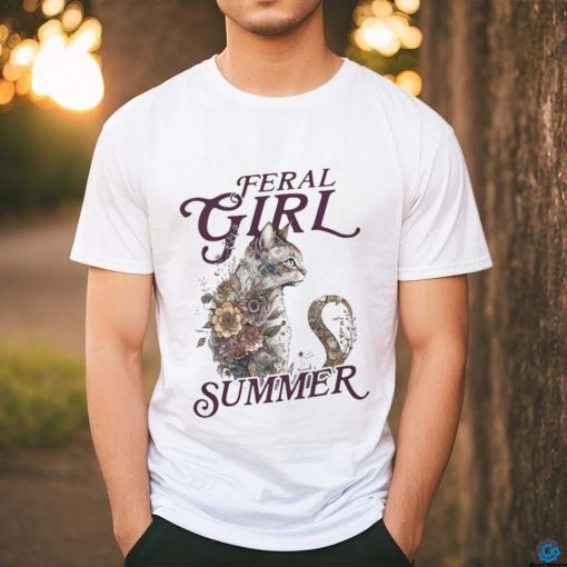 Cat feral girl summer shirt