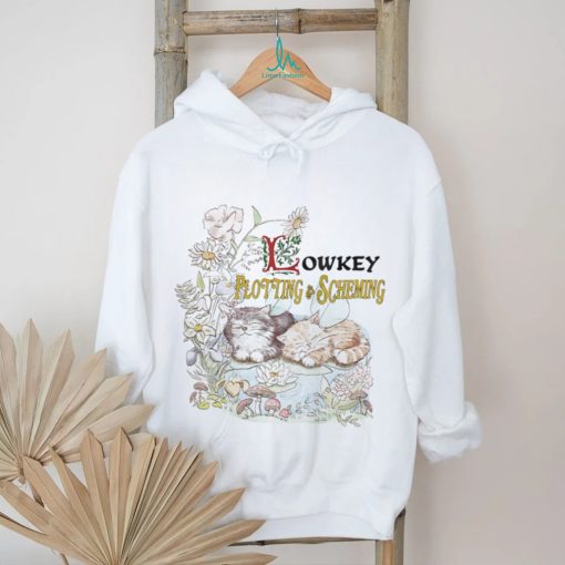 Cats and flowers lowkey plotting and scheming shirt