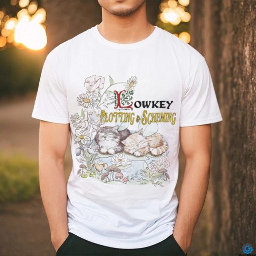 Cats and flowers lowkey plotting and scheming shirt