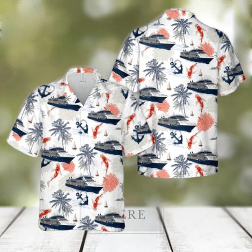 Celebrity Cruises Celebrity Eclipse Blue Color Hawaiian Shirt