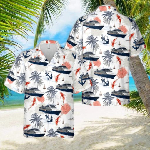 Celebrity Cruises Celebrity Eclipse Blue Color Hawaiian Shirt