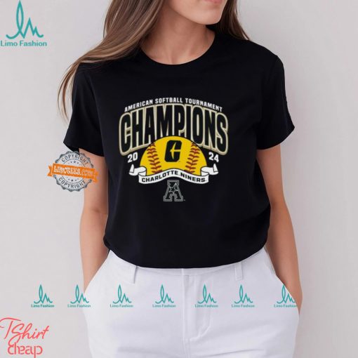 Charlotte Niners 2024 American Softball Tournament Champions logo shirt