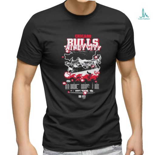 Chicago Bulls Bleacher Report x Mitchell and Ness Unisex World Tour T Shirt