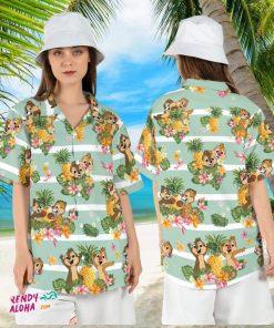 Chip Dale Pineapple Trouble Summer Hawaiian Disneyland Aloha Shirt
