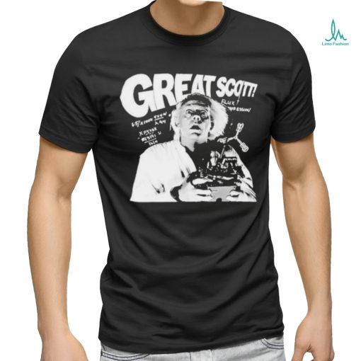 Christopher Lloyd Wearing Great Scott Shirt