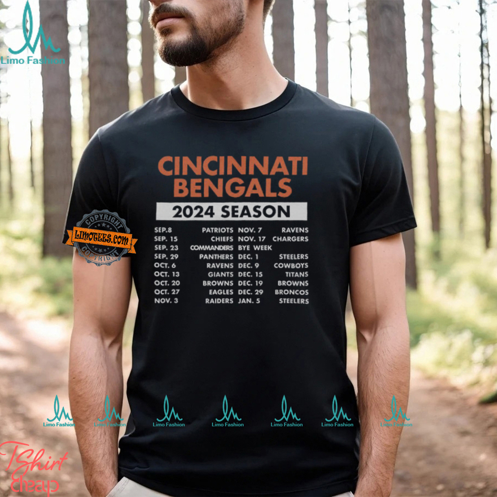 Cincinnati Bengals Complete Schedule 2024 Shirt Cincinnati Bengals Complete Schedule 2024 Shirt