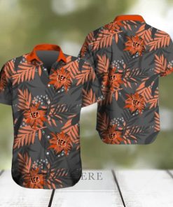 Cincinnati Bengals Hawaiian Tracksuit Floral Outfits Button Shirt Beach Shorts