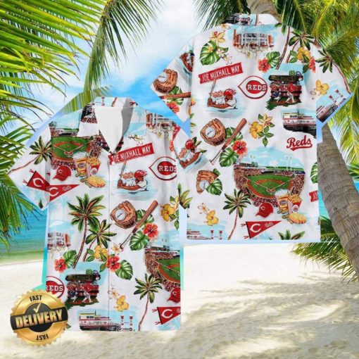 Cincinnati Reds Scenic Hawaiian Shirt
