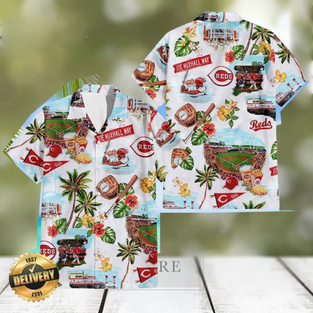 Cincinnati Reds Scenic Hawaiian Shirt Cincinnati Reds Scenic Hawaiian Shirt