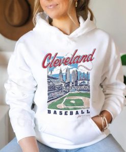 Cleveland Baseball Stadium And City Images T shirt