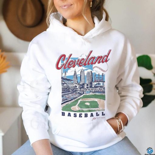 Cleveland Baseball Stadium And City Images T shirt