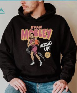Cleveland Cavaliers Evan Mobley heating up comic book shirt