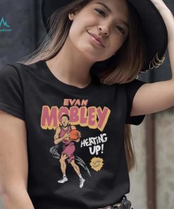 Cleveland Cavaliers Evan Mobley heating up comic book shirt