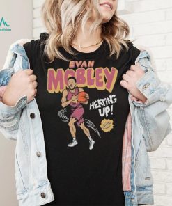Cleveland Cavaliers Evan Mobley heating up comic book shirt