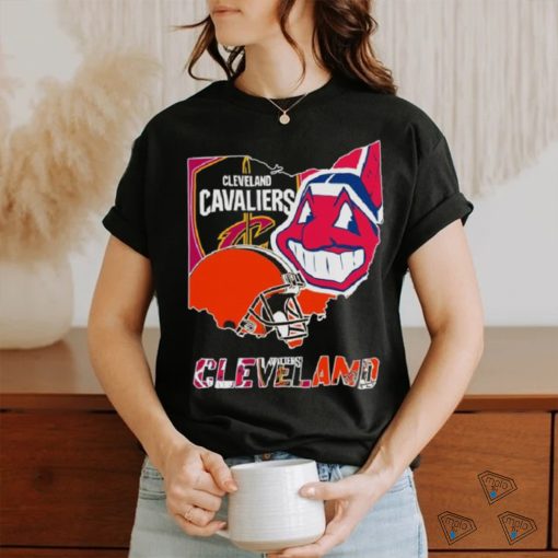 Cleveland Map Sports Teams Logo Shirt