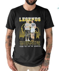 Coach Bluder and Caitlin Clark Legends Hawkeyes Skyline 2024 Signatures Shirt