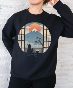 Coffee Cat In Mt. Fuji shirt