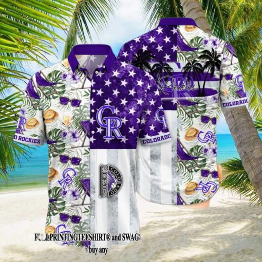 Colorado Rockies MLB Flower Full Printing Classic Hawaii Shirt And Tshirt