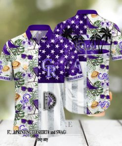 Colorado Rockies MLB Flower Full Printing Classic Hawaii Shirt And Tshirt
