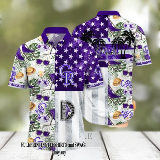 Colorado Rockies MLB Flower Full Printing Classic Hawaii Shirt And Tshirt