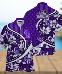 Colorado Rockies MLB Us Flag Hawaiian Shirt Custom Summer Aloha Shirt