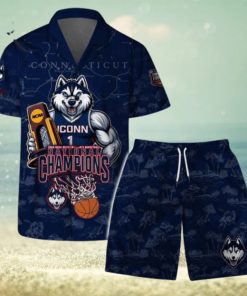 Connecticut 2024 NCAA Division Men’s Basketball National Champions Uconn Huskies Hawaiian Set