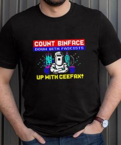 Count binface down with fascists up with ceefax shirt, hoodie, sweater, long sleeve and tank top Count binface down with fascists up with ceefax shirt