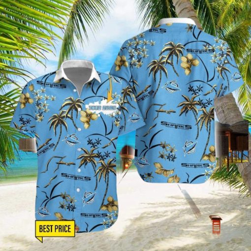 Cronulla Sharks 3D Hawaiian Shirt And Shorts Custom Name Beach Shirt