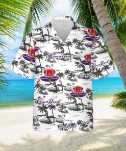 Crown Royal Hawaiian Sea Island Pattern Shirt Hawaii Beer